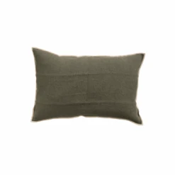 Linen Cushion Cover Nai Edge | Kaki 40x60cm
