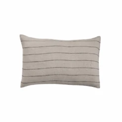 Linen Cushion Cover | Stonewashed Natural/Black NB 40x60cm