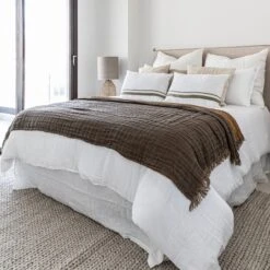 Linen Cushion Cover | Stonewashed White | 80x80cm 9 Linen Cushion Cover | Stonewashed White | 80x80cm -Home Sale Shop zoco home linen cushion cover stonewashed white 80cm textiles 56868934222167