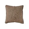 Linen Cushion Cover | Embroided Edge Brownie | 45x45cm