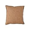 Linen Cushion Cover | Embroided Edge Tobacco | 45x45cm