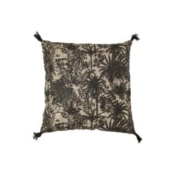 Linen Cushion Cover | Mahe Palm | Kaki 45x45cm