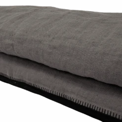 Linen Quilt Cover | Embroidered Edge | Granit 200x85cm -Home Sale Shop zoco home linen quilt cover embroidered edge granit 200x85cm throws blankets 54682784923991