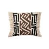 Mali Fringe Cushion Cover | Black/Brown 50x50cm
