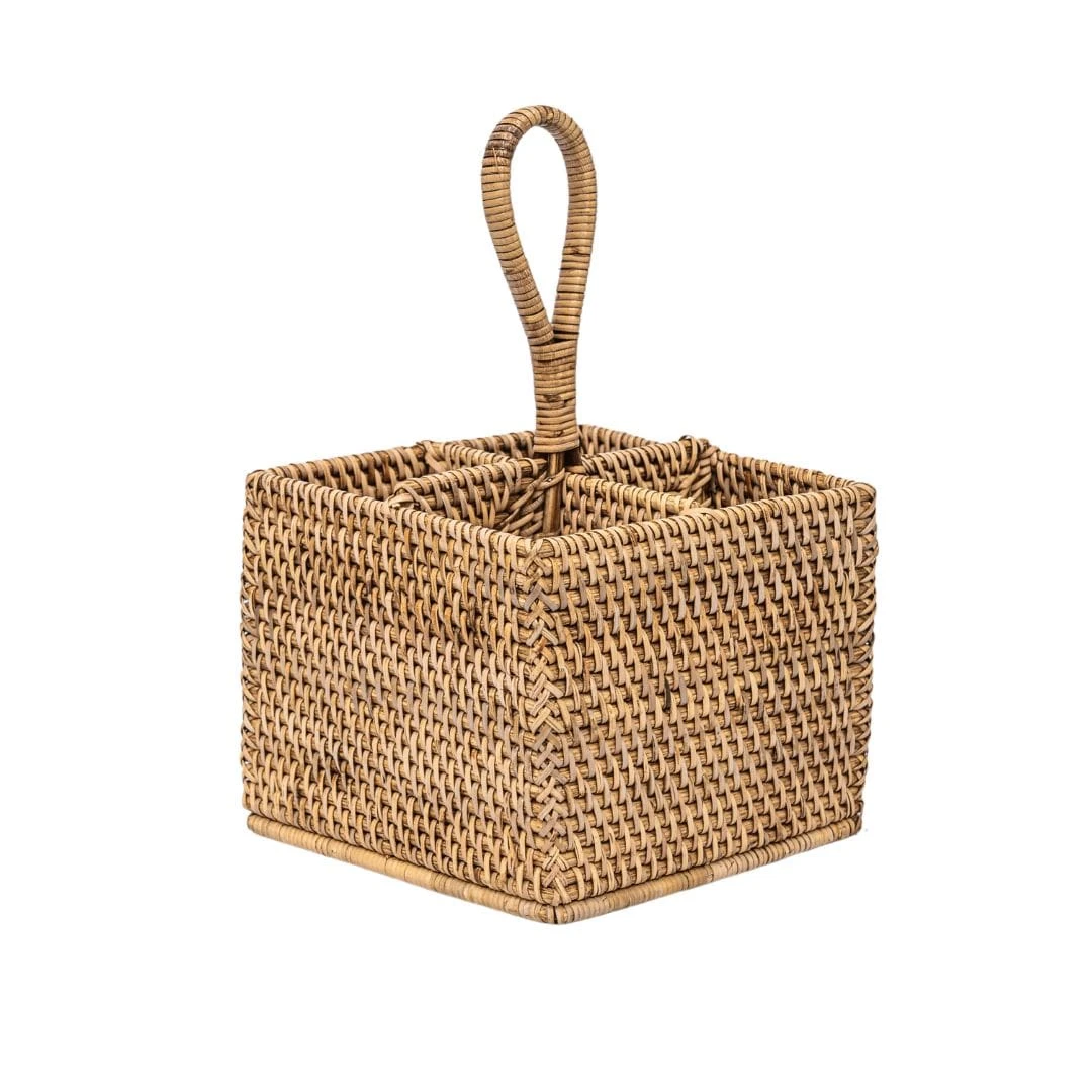 Organic Rattan Cutlery Holder 1 Organic Rattan Cutlery Holder