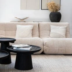 Patchwork Cotton Linen Cushion | Natural 50x50cm -Home Sale Shop zoco home patchwork cotton linen cushion natural 50x50cm 56603402371415