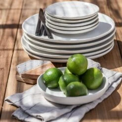 Pion Stoneware Cake Plate | White/Grey 16.5x2.5cm -Home Sale Shop zoco home pion stoneware cake plate white grey 16 5x2 5cm home accessories 49096737620311