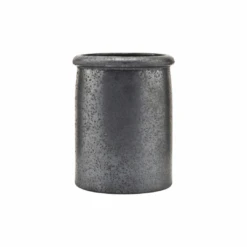 Pion Stoneware Jar | Black 11.5x15cm