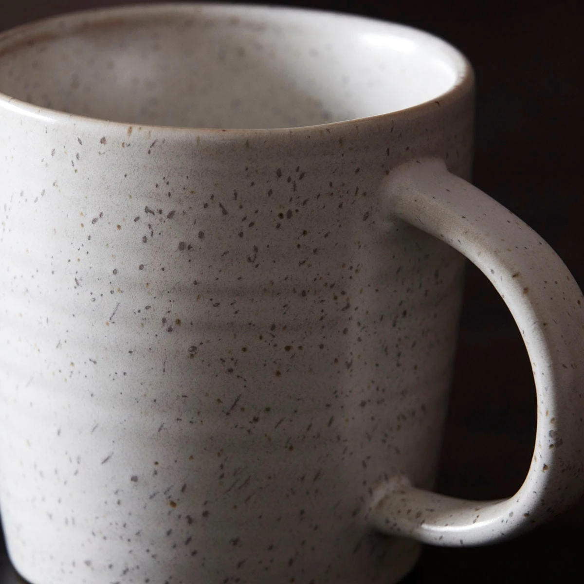 Pion Stoneware Mug | White/Grey 9x9cm 3 Pion Stoneware Mug | White/Grey 9x9cm - Image 3