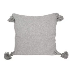 PomPom Cushion Cover | Light Grey 50x50cm