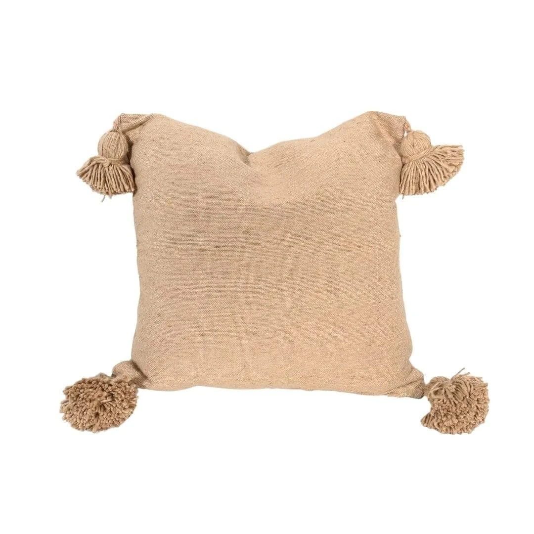 PomPom Cushion Cover | Sand | 50x50cm 1 PomPom Cushion Cover | Sand | 50x50cm