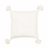 PomPom Cushion Cover| White 60x60cm