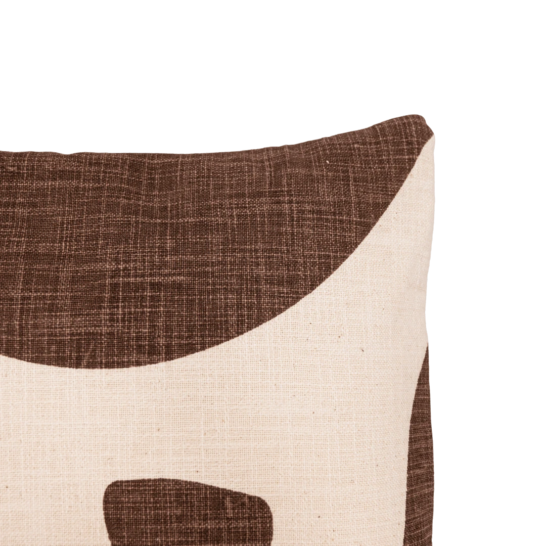 Printed Cushion Cover | Brown 40x40cm 4 Printed Cushion Cover | Brown 40x40cm - Image 4