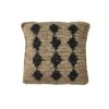 Raffia Cushion Cover | Black Motif | 50x50cm