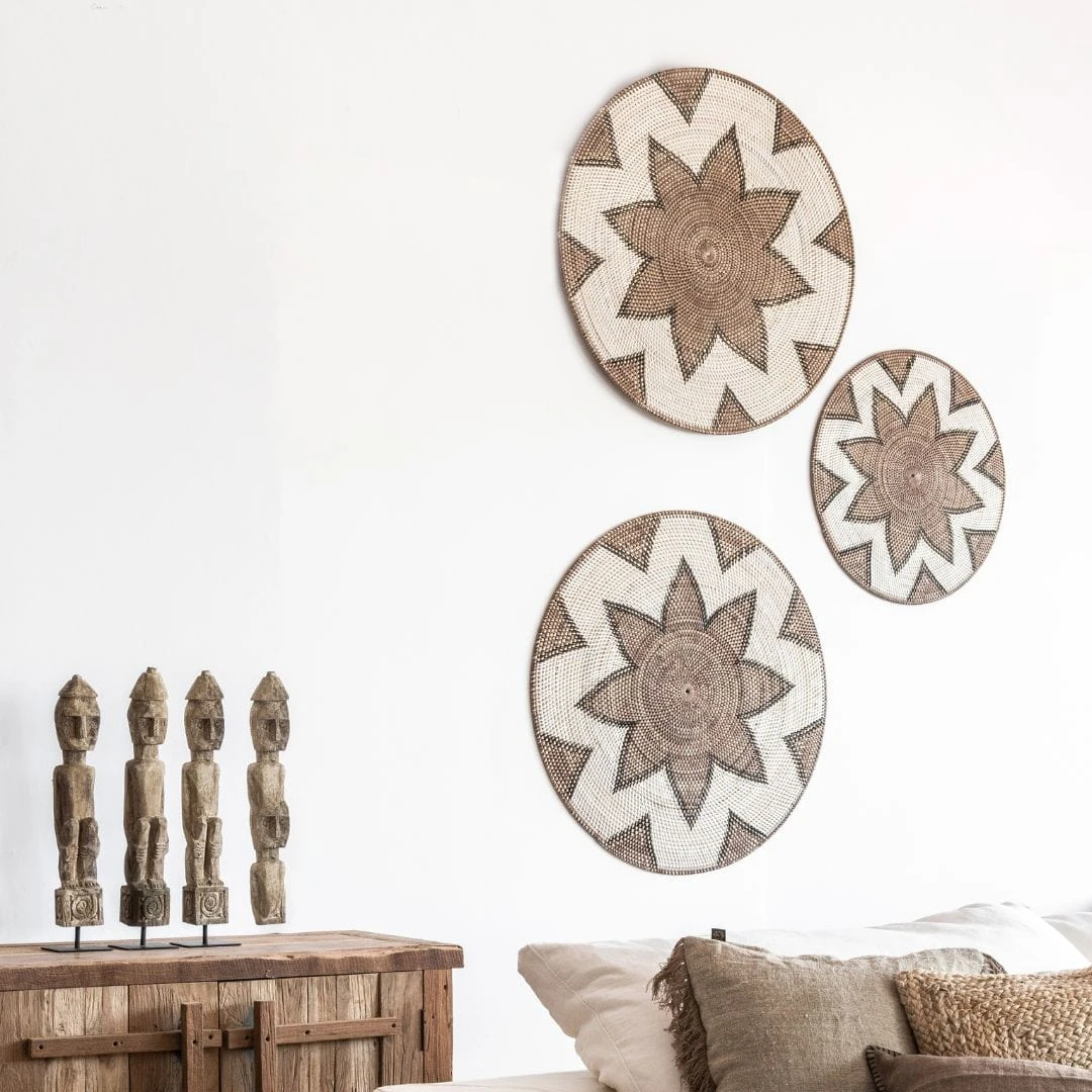 Rattan Deco Basket | Octagram Motif | 80cm 2 Rattan Deco Basket | Octagram Motif | 80cm - Image 2