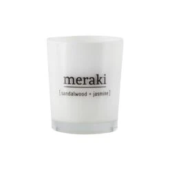 Scented Candle | Sandalwood & Jasmine | White |5.5x6.7cm