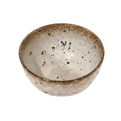 Stoneware Bowl | White/Brown 15x8cm -Home Sale Shop zoco home stoneware bowl white brown 15x8cm kitchenware 36205924745428