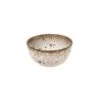 Stoneware Bowl | White/Brown 15x8cm