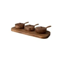 Teak Bowl W/ Spoon Set Of 3 | 27x11x8cm -Home Sale Shop zoco home teak bowl w spoon set of 3 27x11x8cm bowls 60824488608087