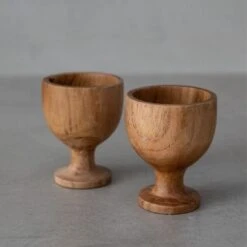 Teak Egg Cup | Natural -Home Sale Shop zoco home teak egg cup natural tableware 60824454594903