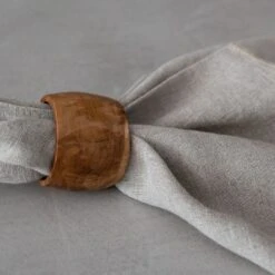 Teak Napkin Ring | Natural -Home Sale Shop zoco home teak napkin ring natural tableware 60824457118039