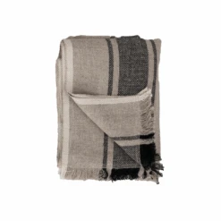 Tizza Linen Bedspread | Black 135x190cm