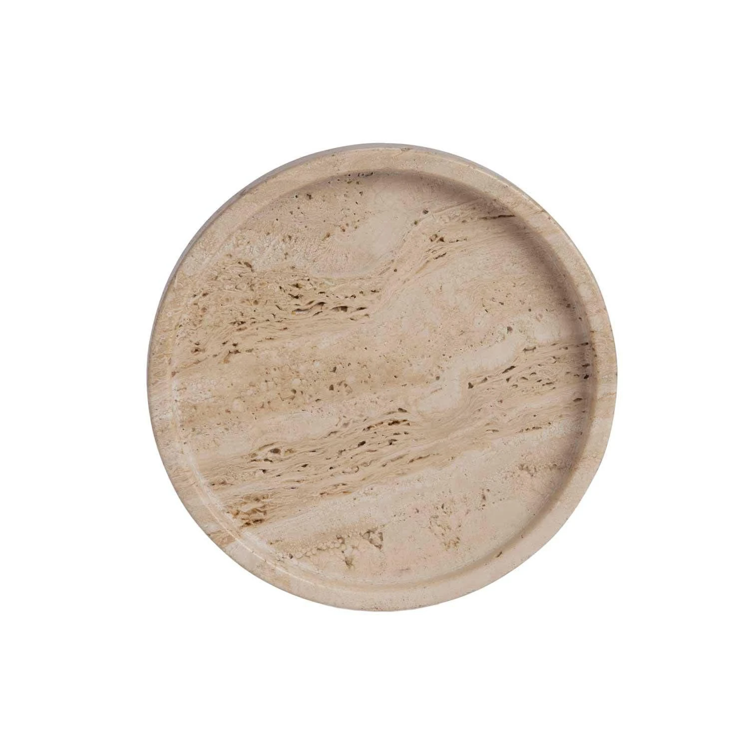 Travertine Round Tray | 20x2.5cm 2 Travertine Round Tray | 20x2.5cm - Image 2