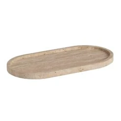 Travertine Oval Tray | 30x15x1.5cm