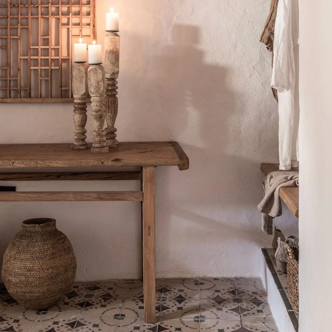 Vintage Wooden Candle Holder | 50cm 2 Vintage Wooden Candle Holder | 50cm - Image 2