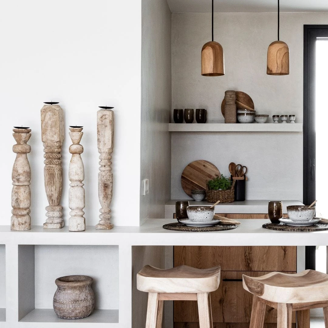 Vintage Wooden Candle Holder | 50cm 4 Vintage Wooden Candle Holder | 50cm - Image 4