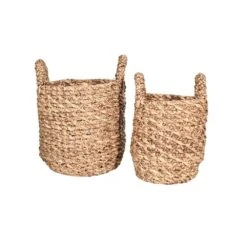 Water Hyacinth Basket | 40x38cm -Home Sale Shop zoco home water hyacinth basket 40x38cm home accessories 60824028414295