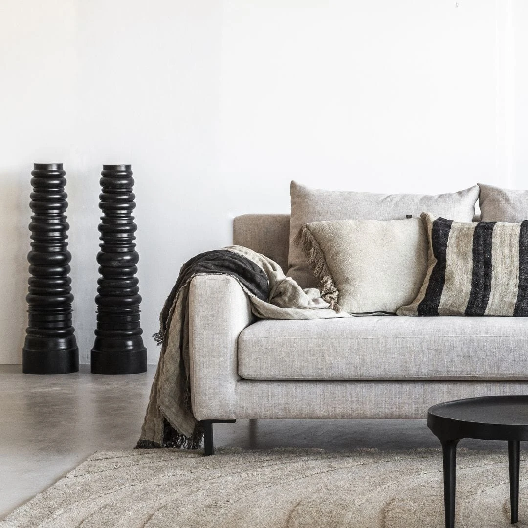 Wooden Candle Holder | Black 20x60cm 2 Wooden Candle Holder | Black 20x60cm - Image 2