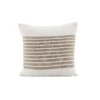 Yarn Cushion Cover | White/Light Brown 50x50cm